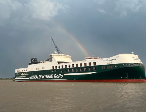 Grimaldi Group Welcomes Eco Salerno, the New Hybrid Ro-Ro Ship